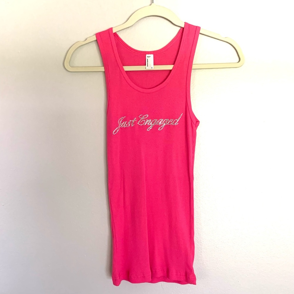 Just Engaged Tank Top NWOT